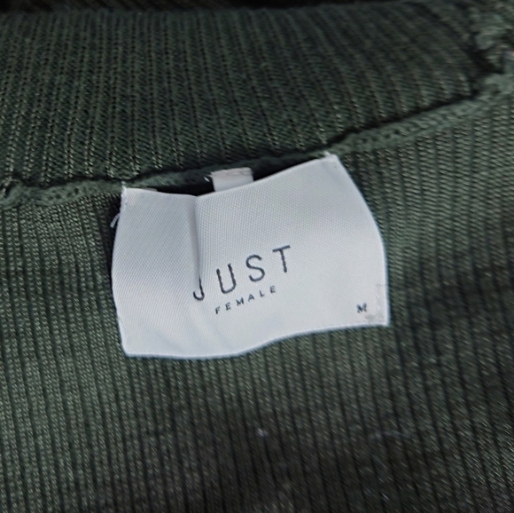 Just Female Women's Fuju Roll Neck Ribbed Knit Long Sleeves Sweater Green Size M - Picture 8 of 9